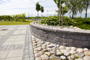Benders Megawall Garden Grafitt buet hagemur med beplantning