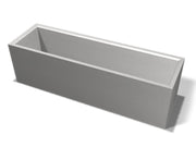 Benders Plantekasse 205x60x60cm Betong Plantekasse betong - 205x60x60