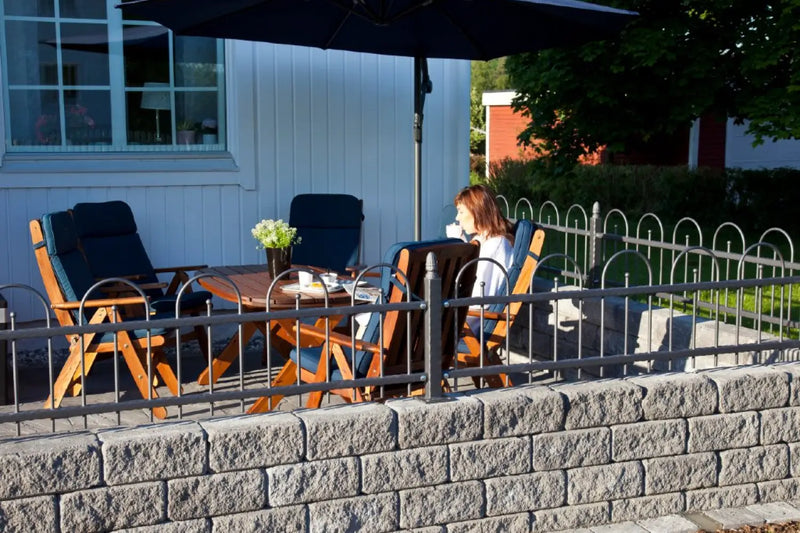 Boston Helblokk 35x20x15cm Grå Tromlet Mur - Støttemur Betong - Benders