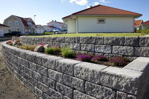 Boston Helblokk 35x20x15cm Grå Tromlet Mur - Støttemur Betong - Benders