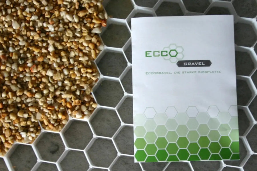Eccogravel 30d Hvit 160x120x3cm (1,92m2) - Grusarmering - Miljøstein