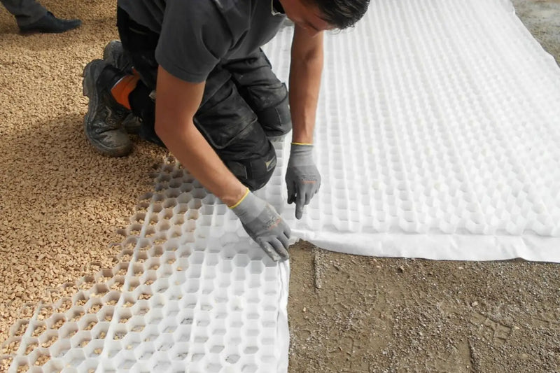 Eccogravel 30d Hvit 160x120x3cm (1,92m2) - Grusarmering - Miljøstein