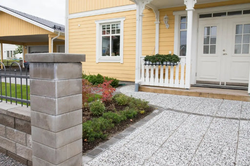 Frilagt Helle 40x40x5cm Hvit & Svartmix - Betongheller - Benders