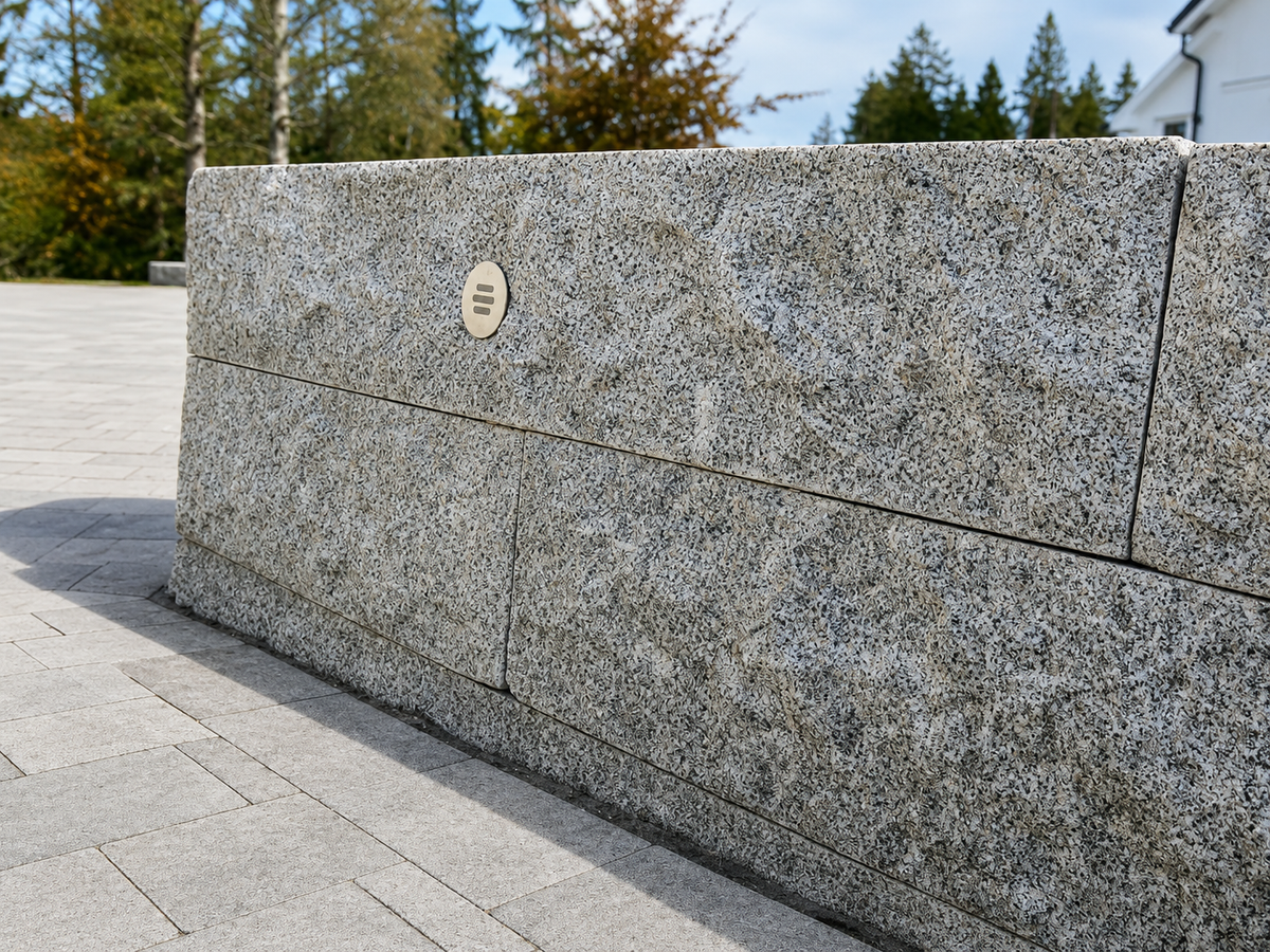 Granittblokka 20x20 Granittmur - Støttemur Granitt - Benders
