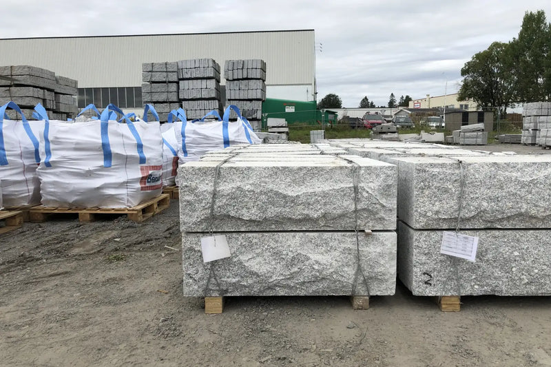 Granittblokka 30x30 Granittmur - Støttemur Granitt - Benders