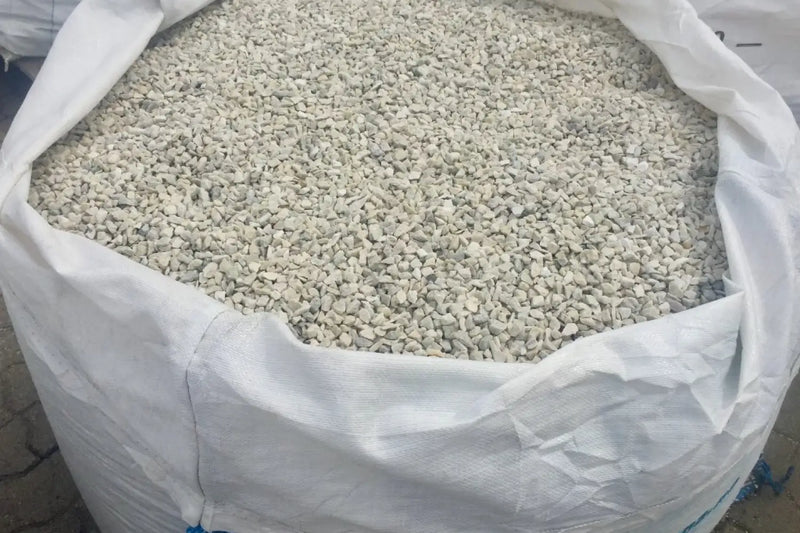 Hvit Edelsplitt 8/12 Hagesingel Storsekk 800kg - Dekorstein - Miljøstein