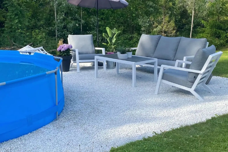 Hvit Edelsplitt 8/12 Hagesingel Storsekk 800kg - Dekorstein - Miljøstein