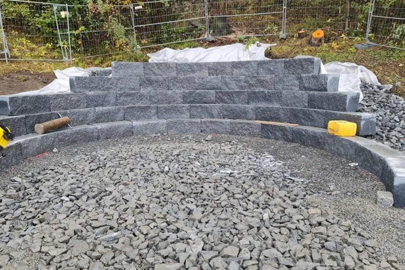 Larvikittblokka 40 Premium Granittmur - Støttemur Larvikitt - ABCSTEIN