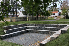 Larvikittblokka 40 Rustikk Granittmur - Støttemur Larvikitt - ABCSTEIN