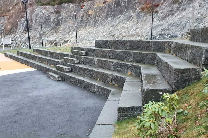 Larvikittblokka 50 Premium Granittmur X1 Løpemeter - Støttemur Larvikitt - ABCSTEIN