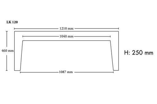Lk 120 Lyskasse 121x46cm - Benders