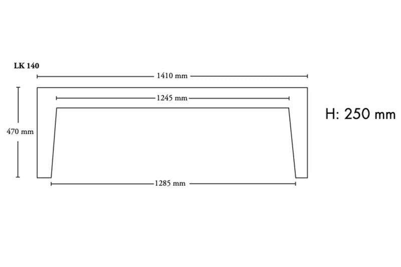 Lk 140 Lyskasse 141x47cm - Benders