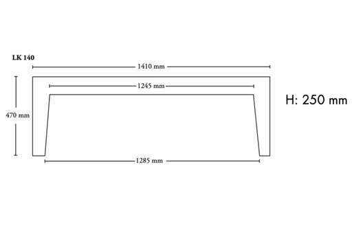 Lk 140 Lyskasse 141x47cm - Benders