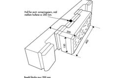 Megaloc Rettblokk 40x10x15 Cm Grå - Støttemur Betong - Benders