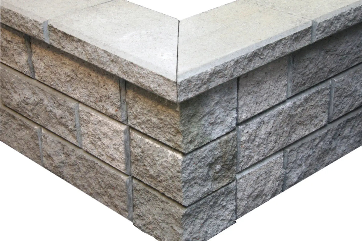 Megalock Hjørne/endeblokk 20x20x15cm Grå - Støttemur Betong - Benders