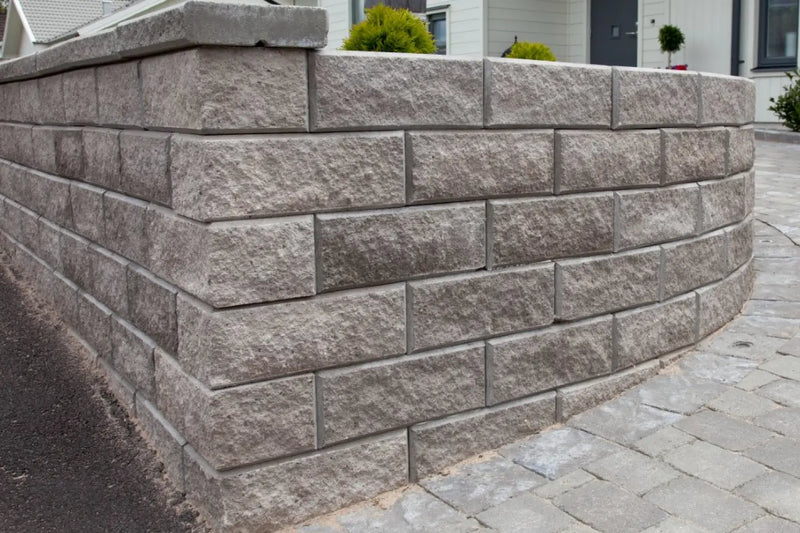 Megawall Hjørne/hel Ende 40x20x15cm Grå - Støttemur Betong - Benders