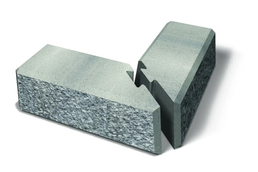 Miniblokk Dekorativ Hjørnesett 55x28x17 Cm – 2 Deler (not/fjær) - Støttemur Betong - Benders