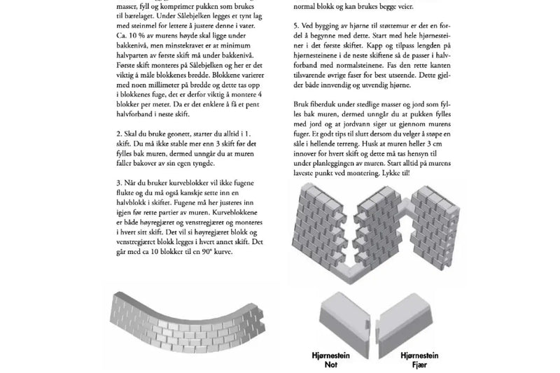 Miniblokk Helblokk 25x28x17cm - Støttemur Betong - Benders