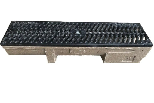 Stora Drain B125 Renne M. Bunnutløp Støpejernrist 100cm. - Drensrenne - Benders