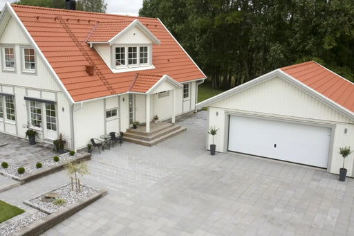 Villa Helle Grå 30x30x6cm Slett M. Fas - Betongheller - Benders